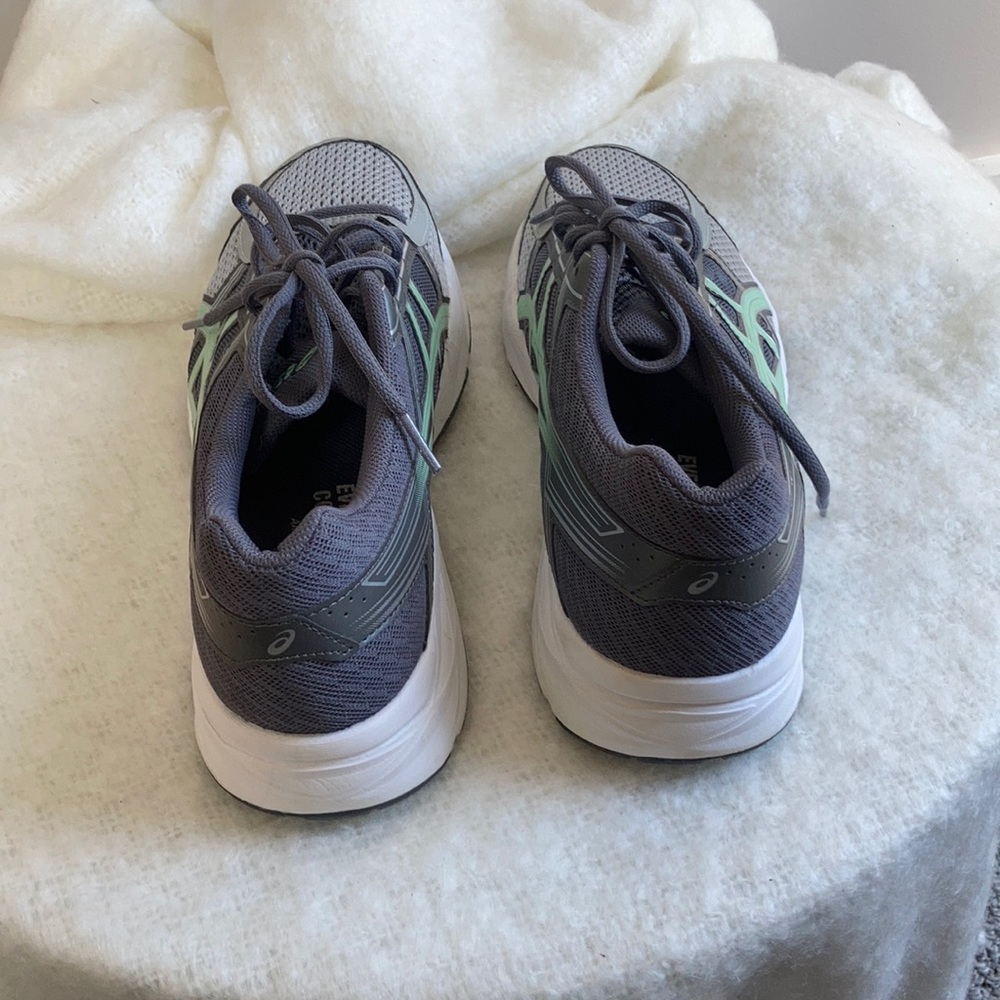 Asics Women's Gray and Mint Green Running Sneakers - Picture 3 of 5